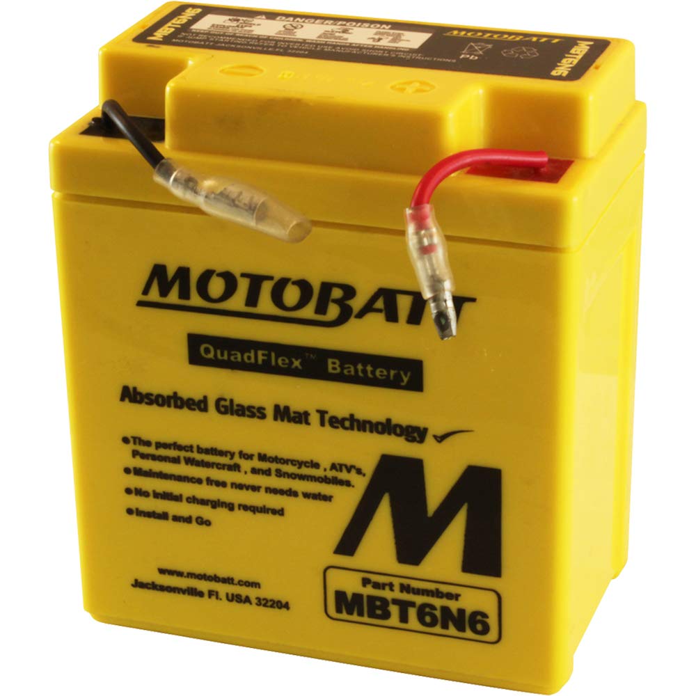 Amazon.com: MotoBatt MBT6N6 (6V 6 Amp) Factory Activated